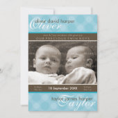 TWINS BABY BEDANKT :: harmonie 5P (Voorkant)