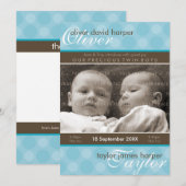 TWINS BABY BEDANKT :: harmonie 5P (Voorkant / Achterkant)