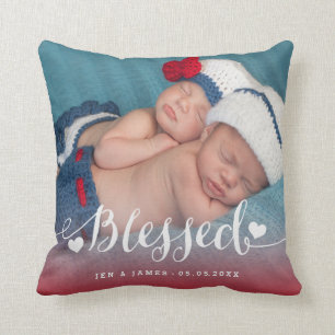 Twins Baby Birth Photo Keepomwille Pillow Kussen
