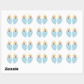 Twins Baby Boy Shower Birthday Celebration Destiny Ronde Sticker (Vel)
