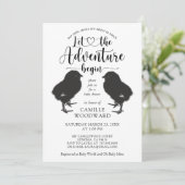 Twins Baby Chicken Baby shower Invitation Kaart (Staand voorkant)