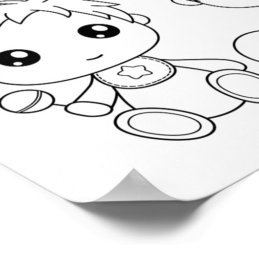 Twins Baby Jongen Meisje Kleurplaat Poster (Hoek)