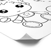 Twins Baby Jongen Meisje Kleurplaat Poster (Hoek)