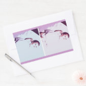 Twins Baby kondiging Rechthoekige Sticker (Envelop)