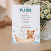 Twins baby Leuke dieren Baby shower Kaart