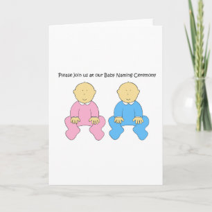 Twins Baby Naming Ceremony Invitation.