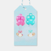 Twins Baby shower Bedankt Cadeaulabel (Achterkant)
