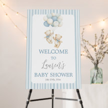 Twins Baby Shower Boy Welcome sign