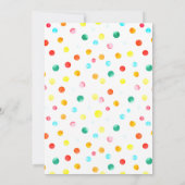 Twins Baby shower Colorful Fiesta Confetti Kaart (Achterkant)