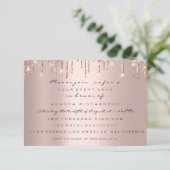 Twins Baby shower Feet Roos drijft meisjes Kaart (Staand voorkant)