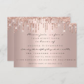 Twins Baby shower Feet Roos drijft meisjes Kaart (Voorkant / Achterkant)