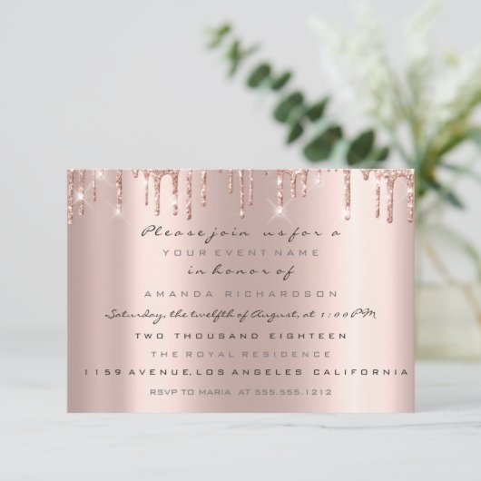 Twins Baby shower Feet Roos Gold Drives Blush Kaart (Staand voorkant)