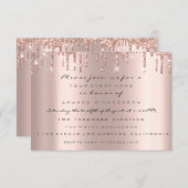 Twins Baby shower Feet Roos Gold Drives Blush Kaart (Voorkant / Achterkant)