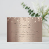 Twins Baby shower Feet Roos Gold Drives Girl Boy Kaart (Staand voorkant)