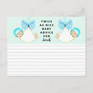 Twins Baby shower Game Briefkaart