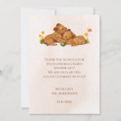 Twins Baby shower genderneutraal bedankkaartje Bedankkaart (Voorkant)