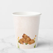 Twins baby shower genderneutrale papieren bekers (Achterkant)