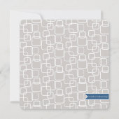 Twins Baby shower Hart Olifanten Grijs Blauw Groen Kaart (Achterkant)