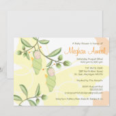 Twins Baby shower Invitation - Butterflies Kaart (Voorkant / Achterkant)