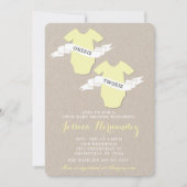 Twins Baby shower Invitation Kaart (Voorkant)