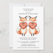 Twins Baby shower Invitation Kaart (Voorkant)
