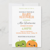Twins Baby shower Invitation Kaart (Voorkant)