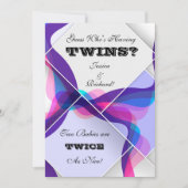 Twins Baby shower Invitation Kaart (Voorkant)