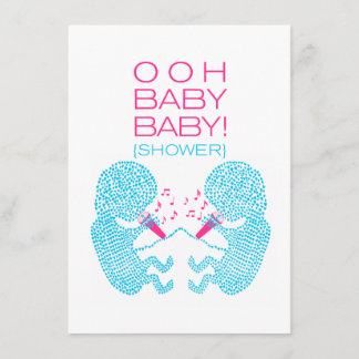 Twins Baby shower Invitation Twin Boys Kaart