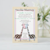 Twins Baby shower (Jen) Kaart (Staand voorkant)