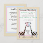 Twins Baby shower (Jen) Kaart (Voorkant / Achterkant)
