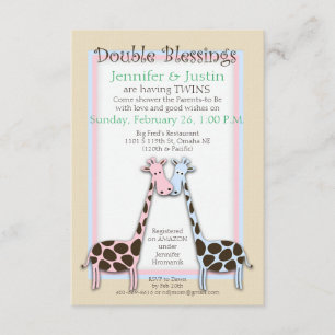 Twins Baby shower (Jen) Kaart