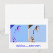 Twins Baby shower Kaart (Voorkant / Achterkant)