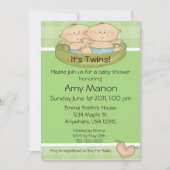 Twins baby shower kaart (Voorkant)