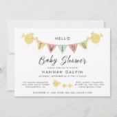 Twins Baby shower | Mam Bird & Chicken Kaart (Voorkant)