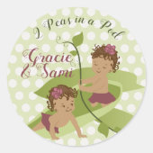 Twins Baby shower of 1st Birthday Party Sticker (Voorkant)