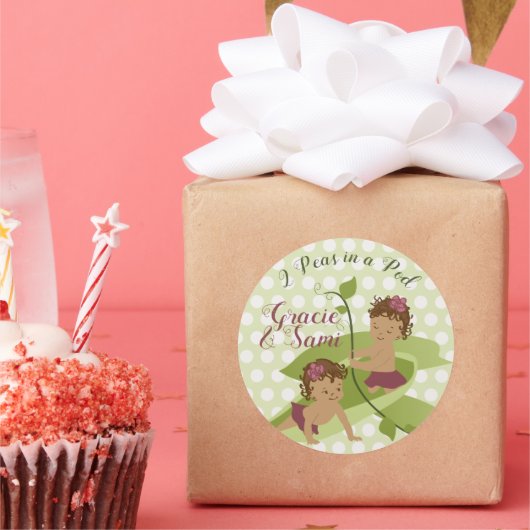 Twins Baby shower of 1st Birthday Party Sticker (Feest)