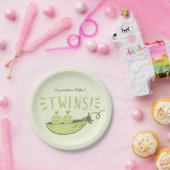Twins Baby shower Papieren Bordje (Feest)