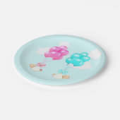 Twins Baby shower Papieren Bordje (Gekanteld)