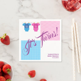 Twins Baby shower Party Meisje Jongen. Servet