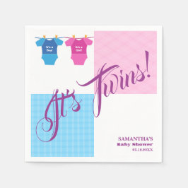 Twins Baby shower Party Meisje Jongen. Servet