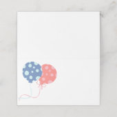 Twins Baby Shower Party Plaatskaartje (Buitenkant ongevouwen)