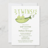 Twins Baby shower Party Uitnodiging (Voorkant)