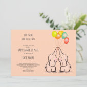 Twins Baby shower per e-mailuitnodiging Kaart (Staand voorkant)