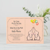 Twins Baby shower per e-mailuitnodiging Kaart (Staand voorkant)