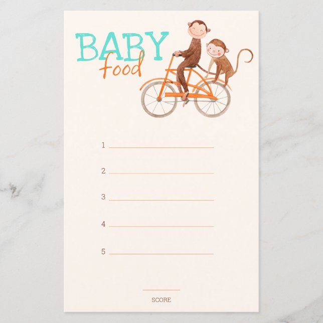 Twins Baby shower Schattige Monkey Double Trouble (Voorkant)