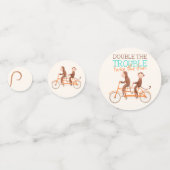 Twins Baby shower Schattige Monkey Double Trouble Confetti (Voorkanten)