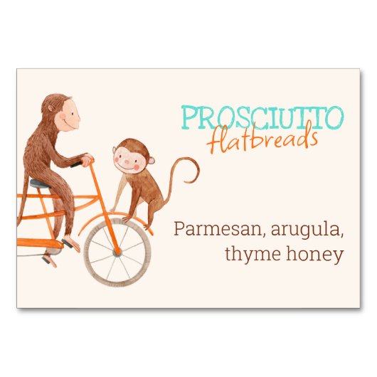 Twins Baby shower Schattige Monkey Double Trouble Kaart (Voorkant)