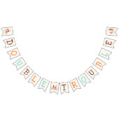 Twins Baby shower Schattige Monkey Double Trouble Vlaggetjes (Alle)