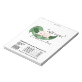 Twins Baby shower Snoep Bar Wrappers Party Favor Notitieblok (Linkerzijde)