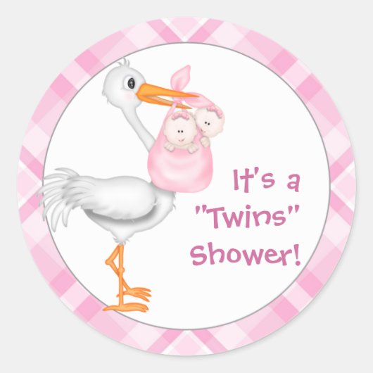 Twins Baby shower Stickers (Voorkant)